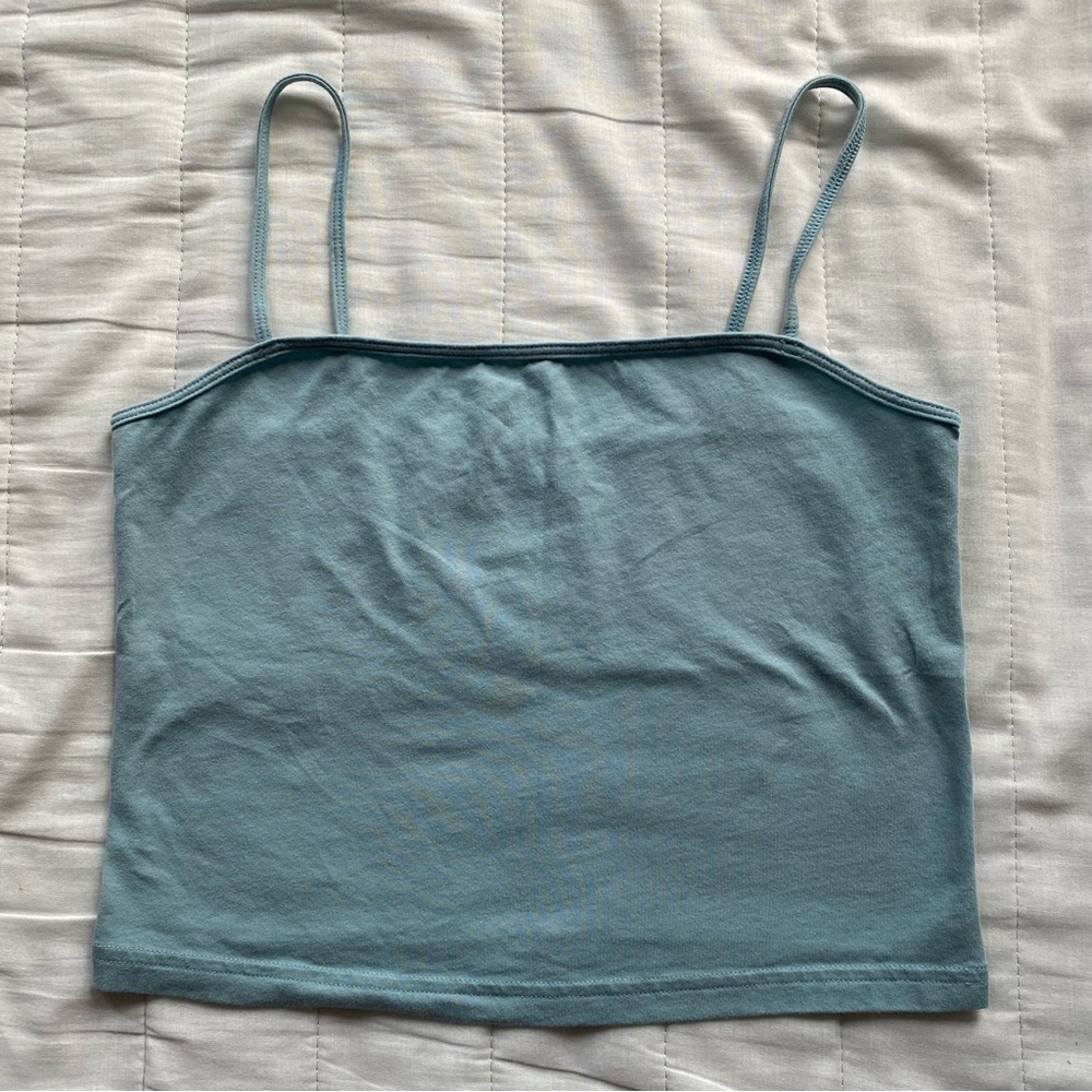 NOBO Light Blue Spaghetti Strap Cropped Camisole
